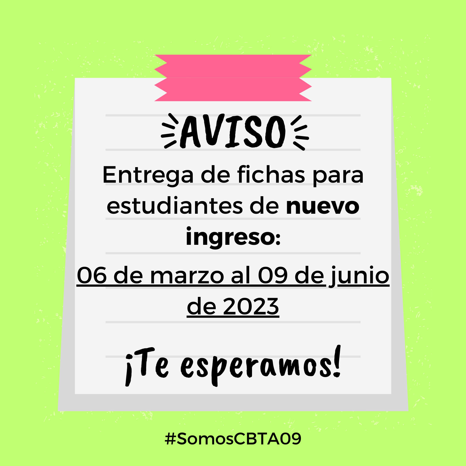 Fichas para nuevo ingreso 2023 -2024