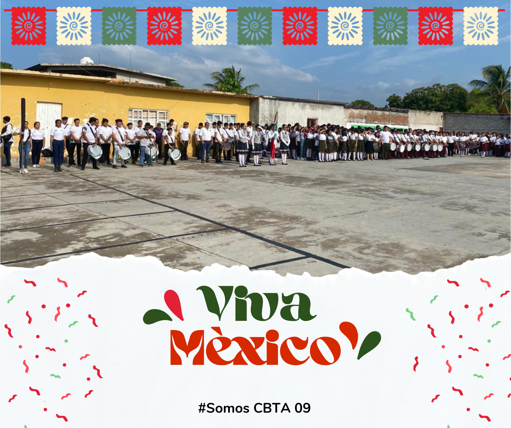 CBTA 09 celebra el 213° aniversario de la Independencia de México